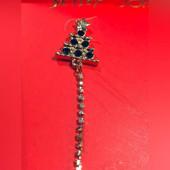 Betsey Johnson gold plated Christmas tree and pink rose gold ornament necklace - Picture 7 of 11